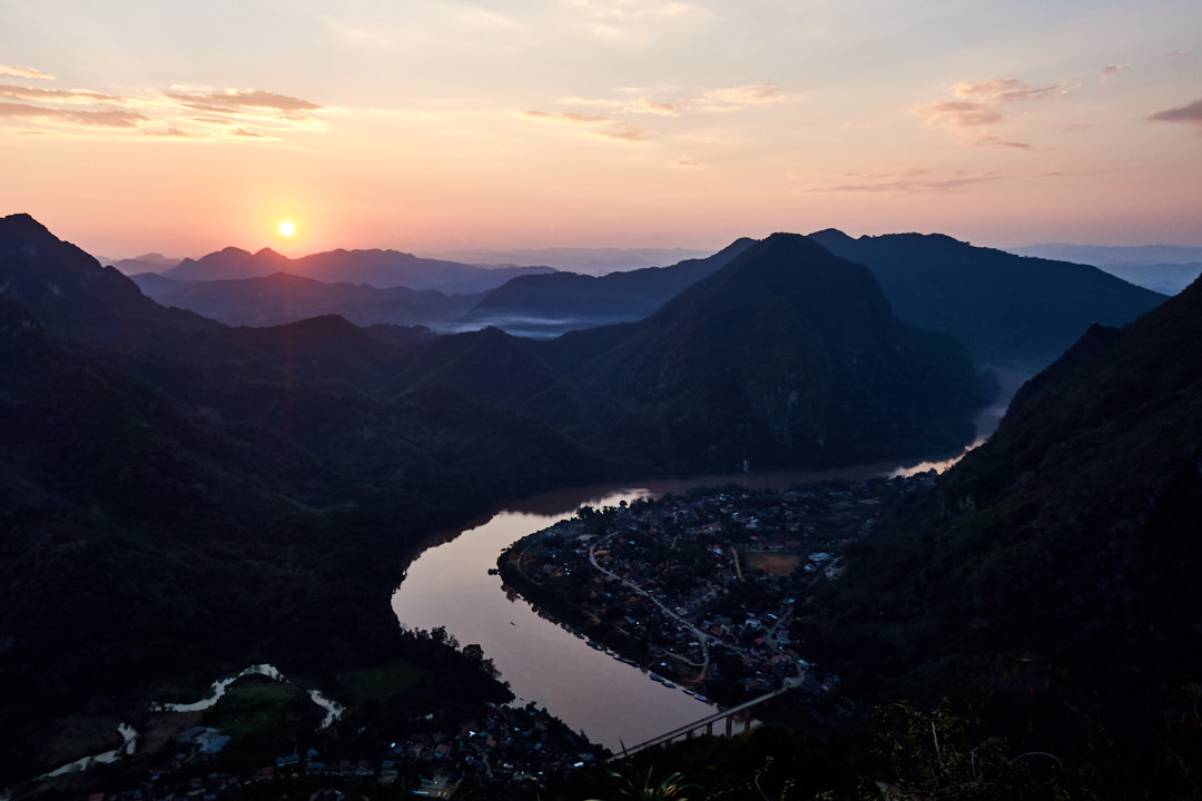 Sunset from Nong Khiaw viewpoint